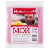 Фото товара - Master House Набор из 3х салфеток из вискозы МОЙ ХОЗЯЙСТВЕННЫЙ (размер 30x30см, плотность 80 гр/м2) [1/80] №2