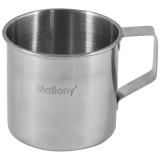 Mallony Кружка из нержавеющей стали FONTE, с загнутыми краями, матовая, размер 7*7 см, 250 мл [1/20/80]