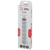 Фото товара - ЭРА USF-6es-5m-W-BOX (белый) Сетевой фильтр с заземл, 3x0,75мм2, с выкл, 6гн, 5м [1/10] №2