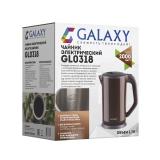 Фото товара - Galaxy Line, GL 0318, Чайник электрический, 2000 Вт, 1.7 л, двойные стенки: нержавеющая сталь/пластик, коричневый [1/6] №4