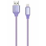 Smartbuy Дата-кабель 8pin кабель в нейлон. оплетке Socks, 1 м., <2А, фиолет [1/5?/100?]