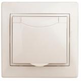 Фото товара - 1-203-02 Intro Розетка 2P+E Schuko с крышкой, 16А-250В, IP20, СУ, Plano, сл.кость [1/10/100] №2