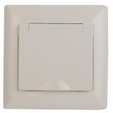 Фото товара - 4-203-02 Intro Розетка 2P+E Schuko с крышкой, 16А-250В, СУ, Solo, сл.кость [1/10] №1