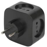Фото товара - ЭРА SP-4-USB-B на 4 розетки 220V + 2xUSB 2400mA Разветвитель электрический, б\з 10А (черный) [1] №2