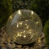 Фото товара - ЭРА ERASF012-24 Садовый светильник Шар на солнечной батарее, 15 LED 15 cм [1] №2