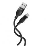 Smartbuy Кабель для зарядки и передачи данных S72 MicroUSB черный, 2.4 А, сил., 1м, [1]