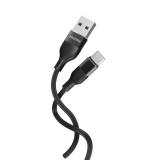 Smartbuy Кабель для зарядки и передачи данных S72 Type C черный, 3 А, сил., 1м [1]