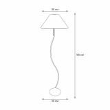 Фото товара - 1306/1 Белый+Коричневый (1) Светильник бытовой напольный (220V 15W E27) [1] №2