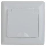 Фото товара - 4-209-01 Intro Розетка 2P+E Schuko с крышкой штор., 16А-250В, СУ, IP44, Solo, белый [1/10?] №1