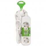Фото товара - ЭРА Greenline UDL-10-E-315 Удлинитель 3 розетки с заземлением 1,5м ПВС 3x0.75мм2 [1/20?] №2