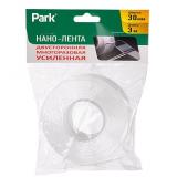 Фото товара - Park Нано-лента двусторонняя клейкая многоразовая, прозрачная усиленная, 3м, ширина 30 мм [1/12] №2