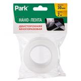 Фото товара - Park Нано-лента двусторонняя клейкая многоразовая, прозрачная, 2м, ширина 30 мм [1/12] №2