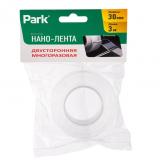 Фото товара - Park Нано-лента двусторонняя клейкая многоразовая, прозрачная, 3м, ширина 30 мм [1/12] №2