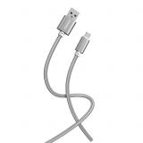 Smartbuy Кабель для зарядки и передачи данных S02 MicroUSB серый, 3 А, 1 м, (iK-12-S02dg) [1]