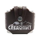 Следопыт Фляжка Freezly в кож. чехле, 150 мл, цв. Корич [1]