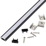General GAL-GLS-2000-7-16-B Профиль черный (2м профиль+2м рассеиватель+ 2 заглушки + 4скобы с шурупами) [1/100?]