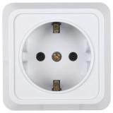General Альфа белая Розетка 2П+3 открытой установки IP20 16А 250В (керамика) [1/10?]