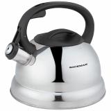 BACKMAN BM-0722 Чайник со свистком 2,7 л, нержавеющая сталь, курковый механизм, зеркальная полировка корпуса, фиксированная бакелитовая ручка [1/6]