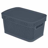 PlastRep Корзина для хранения Keeplex Ajur с крышкой 5л 28,1х18,5х13,9см космический серый [1/10]