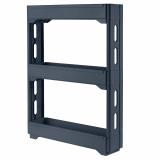 PlastRep Этажерка Keeplex Regular на колесиках трехсекционная узкая 53,7х13,8х71 см космический серый [1/3?]