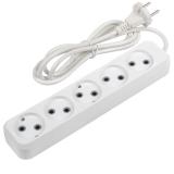 General GES-10-2x075-5-10m Удлинитель бытовой 10А, 2х0,75 мм2, 5 мест, 10 метров, без заземления, без выключателя [1/20]