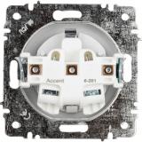 Фото товара - Intro 6-201-01 Розетка 2Р 16А-250В, IP20, СУ, AL/CU,  Accent, белый [1/10?] №2
