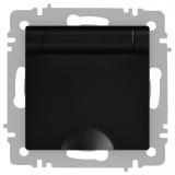 Фото товара - Intro 6-203-05 Розетка 2P+E Schuko с крышкой, 16А-250В, IP20, СУ, Accent, антрацит [1/10?] №2