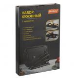 Фото товара - COLTELLO NERO Набор кухонный (7 предметов): 3 ножа, ножницы, овощечистка, разд. доска, подставка [1/1?] №3