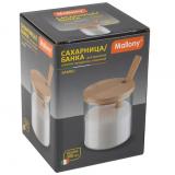 Фото товара - Mallony Банка для хранения cыпучих продуктов, Bambu, объём: 300 м стекл, с крышкой+ложечкой/бамбук [1/24?] №2