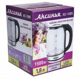 Фото товара - Аксинья, КС-1005, Чайник электрический, 1350 Вт, 1.2 л, стекло, черный [1/12] №3