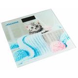 Аксинья, КС-6002, Весы напольные, электронные, до 180 кг, 28*28 см, батарейки 2*ААА, голубой [1/10]
