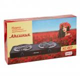 Фото товара - Аксинья, КС-007, Плита настольная, 2000 Вт, электрическая, двуконфорочная, тэн, коричневый [1] №2