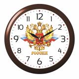 6026-034 (10) Часы настенные круг d=29см, корпус темно-коричневый 