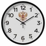 3027-022 (10) Часы настенные круг d=30см, корпус черный 