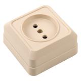 General Альфа слоновая кость Розетка 2П открытой установки IP20 10А 250В (керамика) [1?]