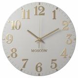 3005-003 (10) Часы настенные d=30см, корпус светло-бежевый, 
