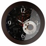 3125-018 (10) Часы настенные круг d=31см, корпус тёмно-коричневый 