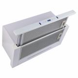 Фото товара - Вытяжка кухонная телескопическая MACBI B-MTA-G60GW (WHITE) белый, D150мм, 1200м3/ч, с автооткрыванием, мотор 230Ватт, стекло 60см, управл.сенсорное + №1