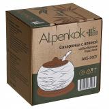 Фото товара - Alpenkok AK5-0007 Сахарница (250 мл) с ложкой на бамбуковой подставке [1/48] №3