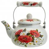 Metalloni EM-1332 Чайник 2,5л эмалированный с керамической ручкой 