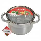 Фото товара - Webber BE-110/2 Кастрюля 2,2 л из нерж стали со стеклянной крышкой [1/6] №3