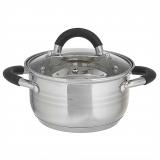 Фото товара - Webber BE-195/2 Кастрюля 1,9 л из нерж стали со стеклянной крышкой, индукция [1/6] №1