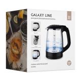 Фото товара - Galaxy Line, GL 0566, Чайник электрический, 2200 Вт, 2л, стекло, черный [1?] №3