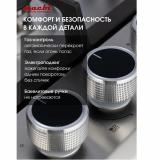 Фото товара - Варочная панель газовая MACBI MBH64WFXI.V4-SS из нерж. стали, размеры 50х58см, 4 конфорки (+WOK), чугунные решетки [1] №4