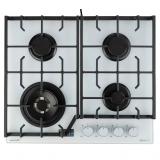 Варочная панель газовая MACBI MBH64WFGI.T9.G2-NM-SF-WH, 51х58,4см, 4 конфорки (+WOK), белое стекло нанотехнология толщиной 8мм [1]