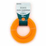 Следопыт Леска для триммера RUNIS, круг 3 мм, 15 м, цв. Оранжевый [1/110?]
