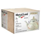 Фото товара - Metalloni EM-1345 Чайник эмалированный с керамической ручкой 3,0л.