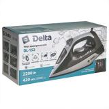 Фото товара - Delta, DL-152, Утюг, 2200 Вт, подошва: керамическая, вертикальное отпаривание, паровой удар г/мин: 140, черно-серый [1/8] №3