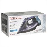 Фото товара - Delta, LUX DE-3009, Утюг, 3000 Вт, подошва: керамическая, вертикальное отпаривание, паровой удар г/мин: 190, черно-фиолетовый [1/8] №3