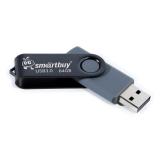 Фото товара - Флэш-диск USB 3.0/3.1 Smartbuy 64GB Twist Чёрный/Cерый (SB016GB3TWK) [1] №2